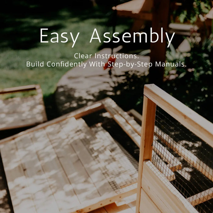 Outdoor Living Today Garden in a Box 8 x 5 raised cedar garden bed kit panels prepared for easy step-by-step assembly