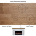 Electric fireplace mantel Malie detail view showing front panel finish and hearth design
