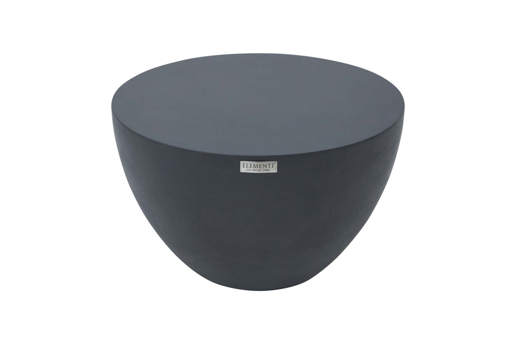 Overview of the Elementi Chronos Series small coffee table in slate black, showcasing its elegant design.