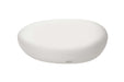 Elementi Hawaii Pebble Table series in cream white, front view. Minimalistic design inspired by natural stone shapes.