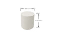 Elementi Rome Side Table Cream White with dimensions displayed, showing the width and height measurements for size reference.