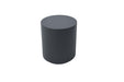 Elementi Rome Slate Black Side Table, featuring a sleek and contemporary cylindrical design perfect for any modern setting.