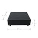 Elementi Marble Porcelain Series Square Medium Coffee Table in Bulgaria Black with marked dimensions showing width, length, and height.