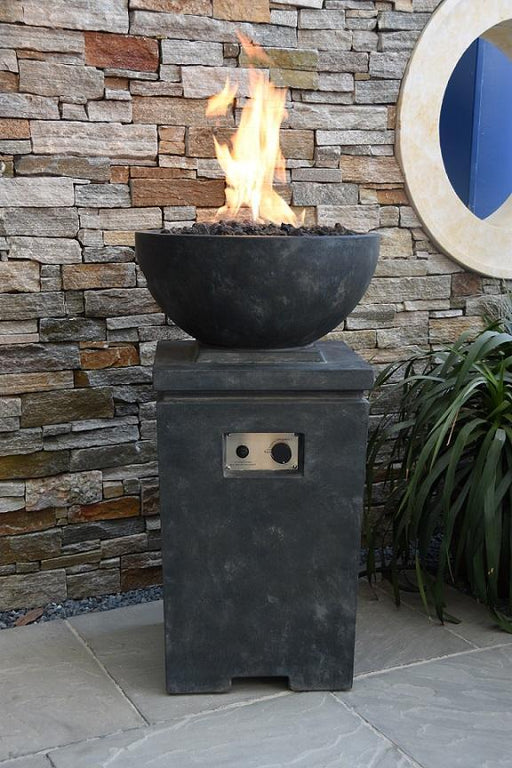  Exeter Fire Pit with flaming rocks