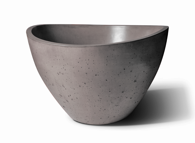 Slick Rock Wave Extra Large 60 in. commercial concrete planter in gray