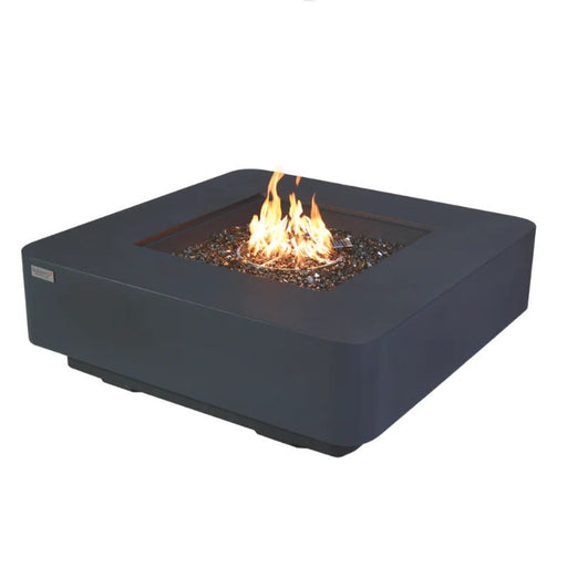 Elementi Plus Bergamo Concrete Fire Table with glass fire