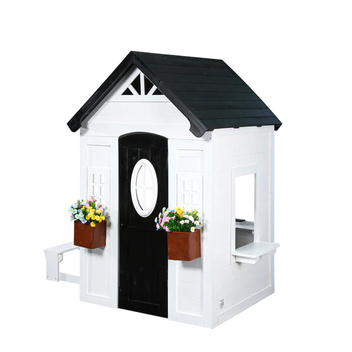 front & side angle of Zahara Playhouse in white background