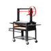 Front view of the Sunterra Outdoor Santa Maria BBQ Grill with Cart showing its spacious cooking area and sleek design.