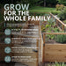 Cedar Garden in a Box with Birdnetting Cover 8 x 16 offering 61.3 sq ft of growing space and 4.5 cubic yards of soil for vegetables, herbs and flowers.