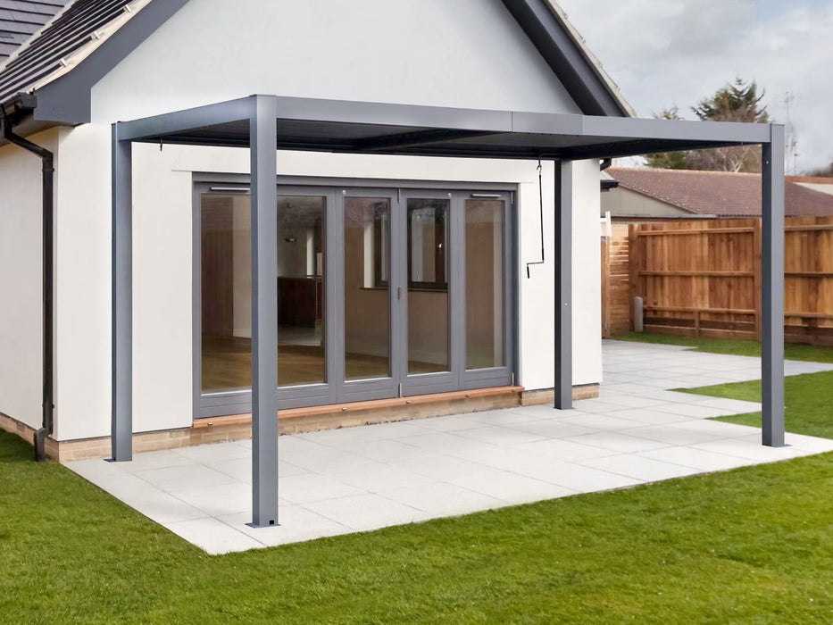 Gazebo Penguin Vikos Aluminum Stand Alone Pergola 10x13 over patio