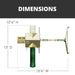 Overhead dimension diagram of the Gorilla Playsets Nantucket II showing 10ft 6in height, 13ft depth, and 15ft 6in width measurements