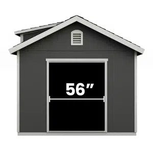 56inch wide door open color gray handy home windemere shed 