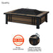 Hamilton 946-NST fire pit quality features detail natural slate tile steel construction