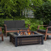Hamilton wood burning fire pit outdoor lifestyle backyard patio setting