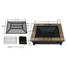 Hamilton wood burning fire pit dimensions diagram 43.75 wide 33.6 deep 13 tall