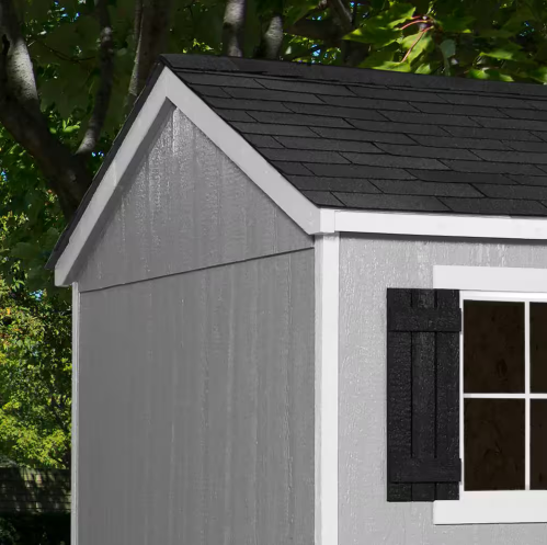 Handy Home Avondale 10x8 Wooden Storage Shed Side and Roof Closer Look
