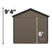 Handy Home Avondale 10x8 Wooden Storage Shed Vertical Height 9'4" x 6"