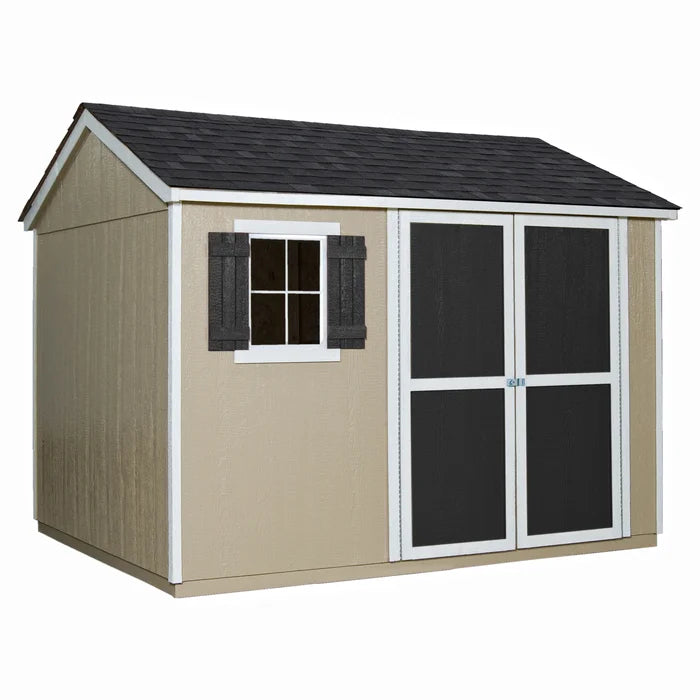 Handy Home Avondale 10x8 Wooden Storage Shed - White Background