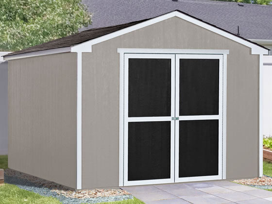 Handy Home Cumberland Storage Shed in Gray with Double Door