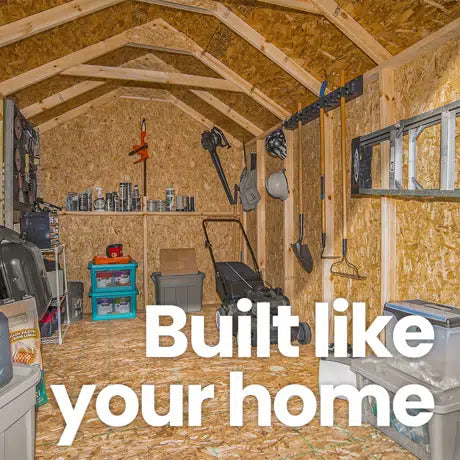built like your home spacious view inside rookwood storage shed