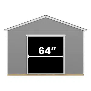 rookwood shed 64inch wide door open illustration sample