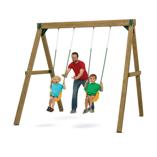 Playstar Horizon Bronze wooden swing set ideal for backyard active play for kids