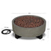 Real Flame Idledale fire pit with dimensions, ideal for space planning in outdoor design.