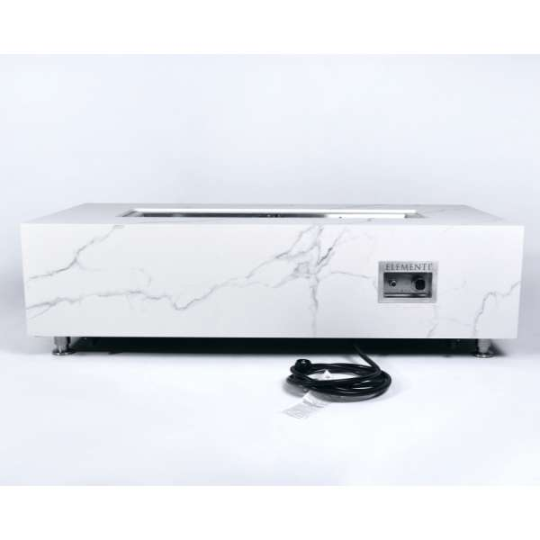 White Carrara Marble Fire Table OFP121BW side view