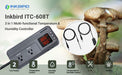 Exaco INKBIRD ITC-608T 3-in-1 thermostat showcasing temperature and humidity probes with greenhouse automation features