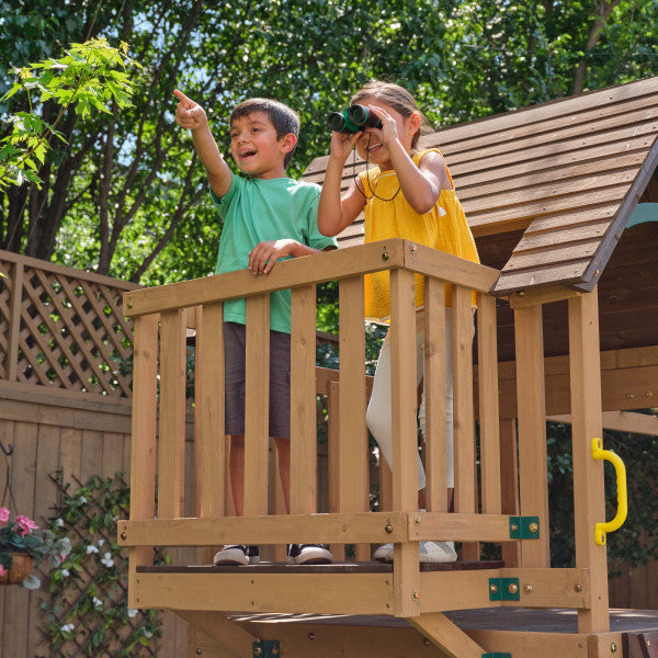KidKraft Hangout Hideaway Clubhouse Swing Set Adventure Awaits