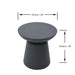 Large slate black side table from the Elementi Kylix Series, displaying height and width dimensions of 50.8 cm.