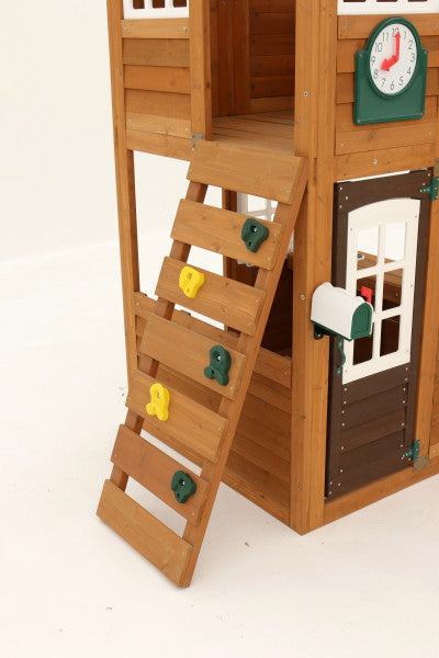 Rock wall ladder of the outdoor playset