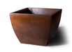 Slick Rock Square Large 36 in. square concrete planter in mahogany rust stain
