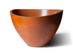 Slick Rock Wave Large 48 in. concrete planter in rust orange, contemporary wave rim