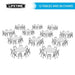 Complete Lifetime event package featuring 12 round folding tables and 96 white folding chairs for banquets and parties.