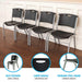 Lifetime 14 Pack Stacking Chair set with easy stacking design, built in carry handle, and steel frame