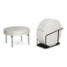 Lifetime 15 Pack 60in Round Tables and Cart Combo stacked together on rolling cart for compact storage