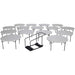 Lifetime 15 Pack 60in round tables with cart displayed together for event and banquet setup