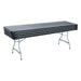 Stacked Lifetime 4 Pack 8-Foot Black Nesting Table model 480462 with foldable steel legs and black tabletop