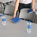 Lifetime 4 Pack Professional Folding Table in putty color used for meeting setup with chairs and water bottles