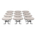 Lifetime 60 inch round folding table 12 pack set with durable top and steel frame, ideal for banquets, weddings, and events