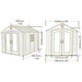 Lifetime 8x10 ft. outdoor storage shed dimension diagram showing front and side view measurements.