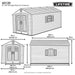 Official Lifetime 8x20 ft. outdoor storage shed dimension diagram with 2 windows and exact measurements.