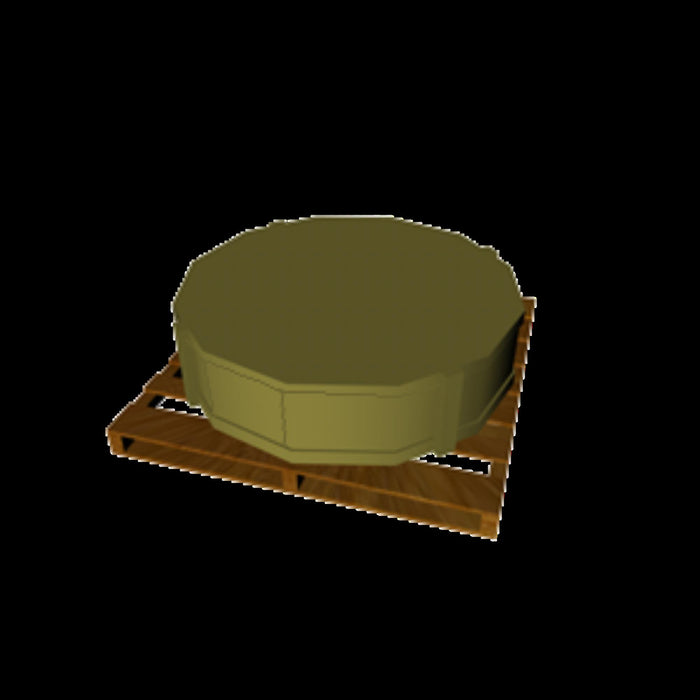 Lifetime 4 Pack 72in Round Table palletized and packaged for bulk shipping and warehouse storage