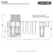 Official Lifetime 91326 Big Stuff Deluxe playset dimension diagram, front view with exact measurements.