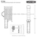 Official Lifetime 91326 Big Stuff Deluxe playset dimension diagram, side view with exact measurements.