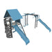 Studio 3D render of the Lifetime Big Stuff Deluxe playset showing the clubhouse, rock wall, slide, and monkey bars, white background.