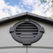 Close-up view of the roof vent on the Lifetime Classic 8x5 Outdoor Shed.