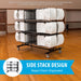 Lifetime Commercial Folding Chair Cart with side stack design keeping chairs organized in gymnasium with rolling casters