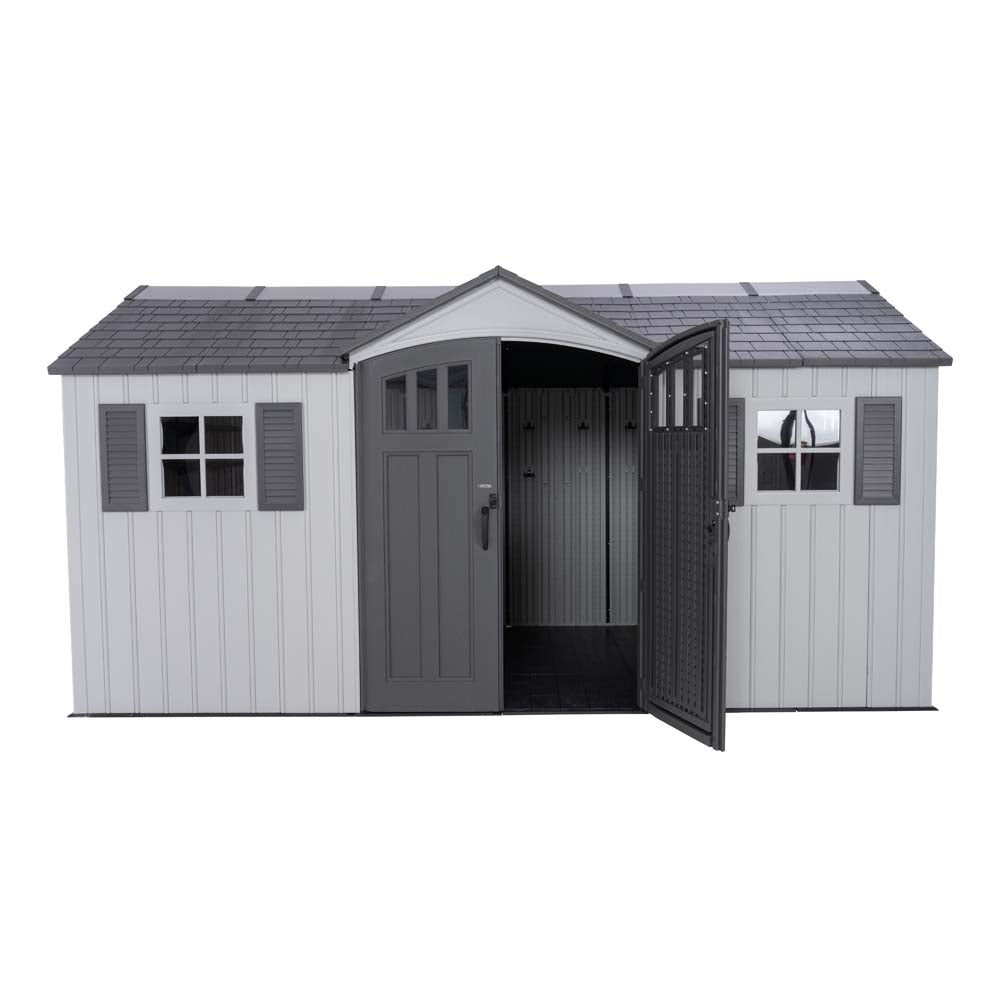 Lifetime Shed – 15' x 8' Dual Entry Shed for Yard Organization